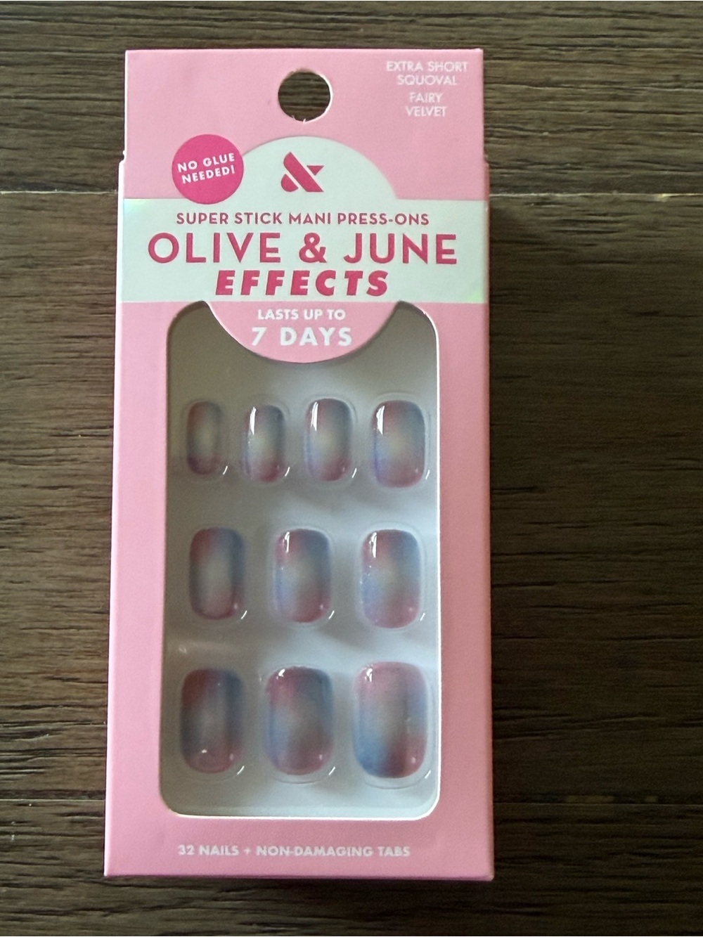 Olive & June Fairy Velvet Press On Nails Extra Short Squoval NEW